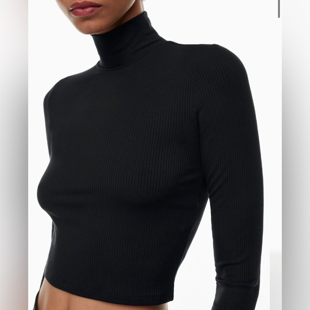 Wilfred Black Long Sleeve Crop Top - Picture 2 of 8
